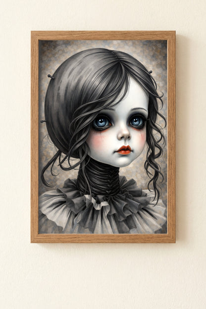 "The Silent Muse" – Fine Art Print | Gothic Mädchen-Porträt im viktorianischen Stil