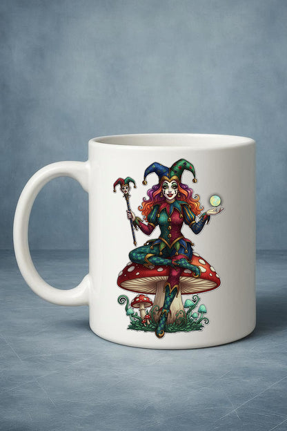 Jester Clipart Bundle mit 18 Harlekin Illustrationen auf transparentem Hintergrund