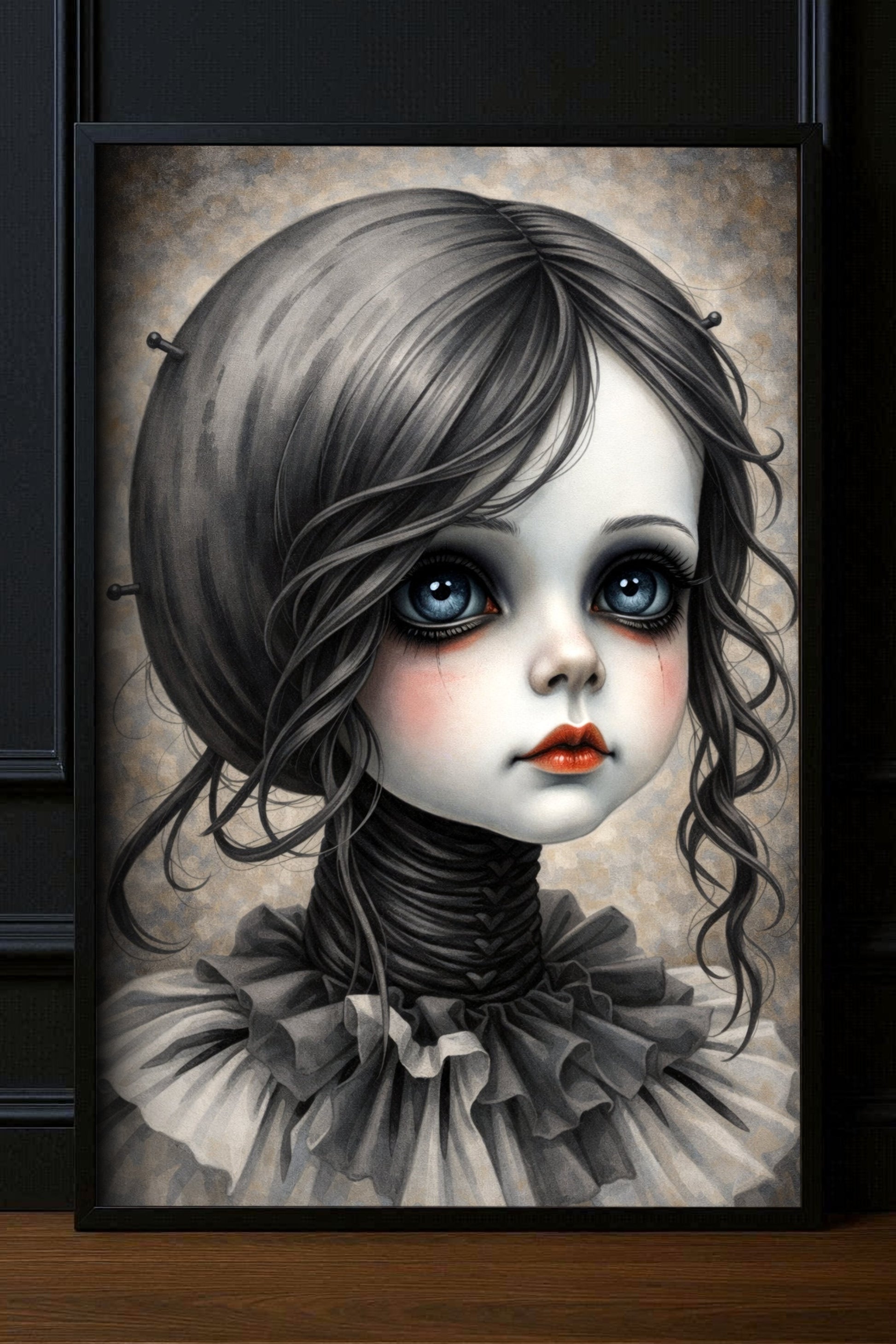 "The Silent Muse" – Fine Art Print | Gothic Mädchen-Porträt im viktorianischen Stil