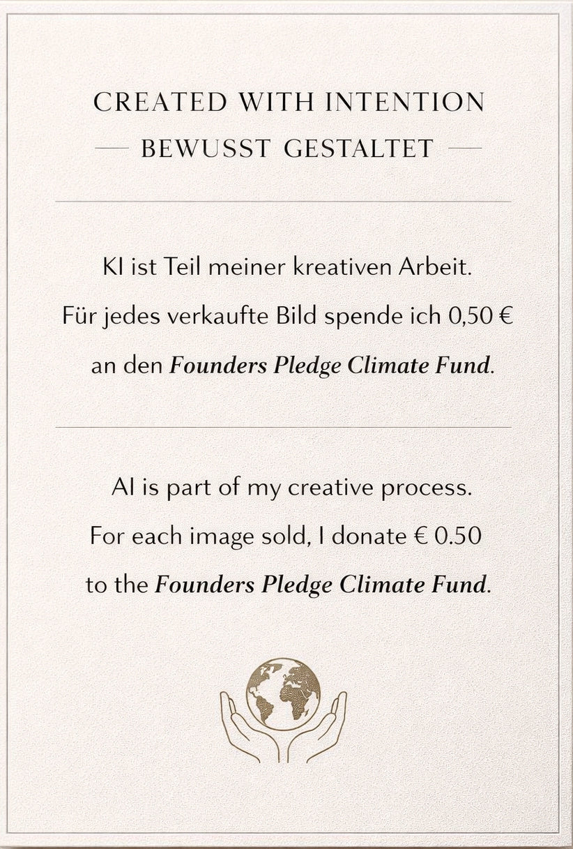 Das Bild erklärt, dass wir pro verkauftem Bild 0,50 € an eine gemeinnützige Organisation sepnden werden.
